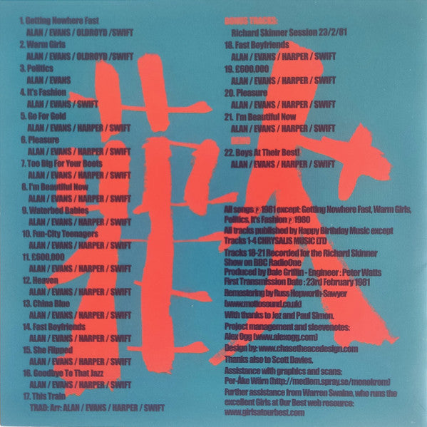 Girls At Our Best : Pleasure (CD, Comp, RE, RM)