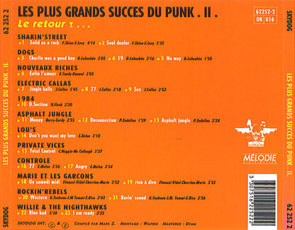 Various : Les Plus Grand Succès Du Punk II - "Le Retour!" (CD, Comp)
