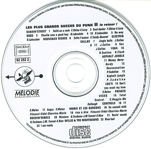 Various : Les Plus Grand Succès Du Punk II - "Le Retour!" (CD, Comp)