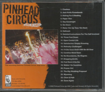 Pinhead Circus : Live At Last (CD, Album)