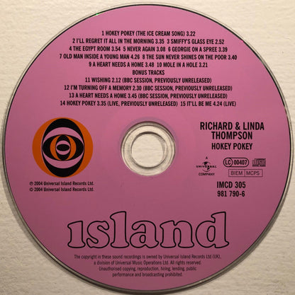 Richard & Linda Thompson : Hokey Pokey (CD, Album, RE, RM, RP, O-C)