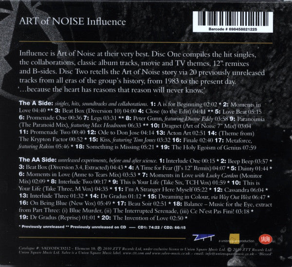 Art Of Noise* : Influence (Hits, Singles, Moments, Treasures…) (CD, Comp + CD)