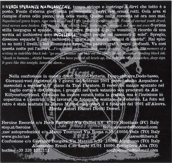 Confusione : Incendio Nel Duomo 13/4/'97 (7")