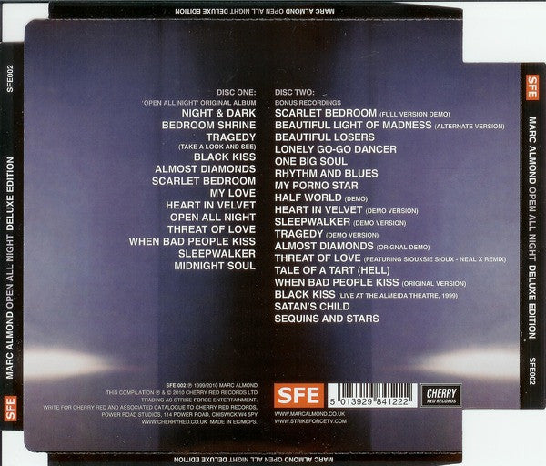 Marc Almond : Open All Night (CD, Album, RE + CD, Comp + Dlx)