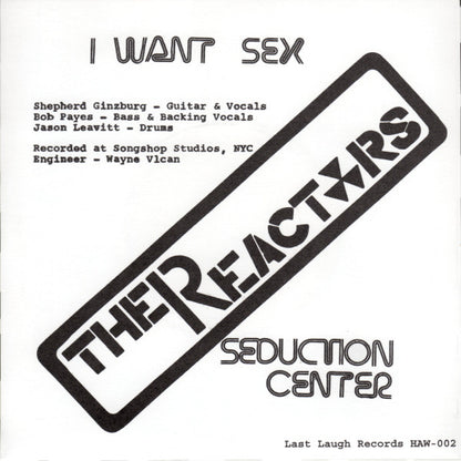 The Reactors (6) : Seduction Center (7", Single, RE)