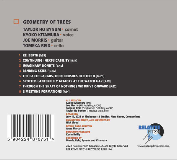 Tomeka Reid, Kyoko Kitamura, Taylor Ho Bynum & Joe Morris : Geometry Of Trees (CD, Album)