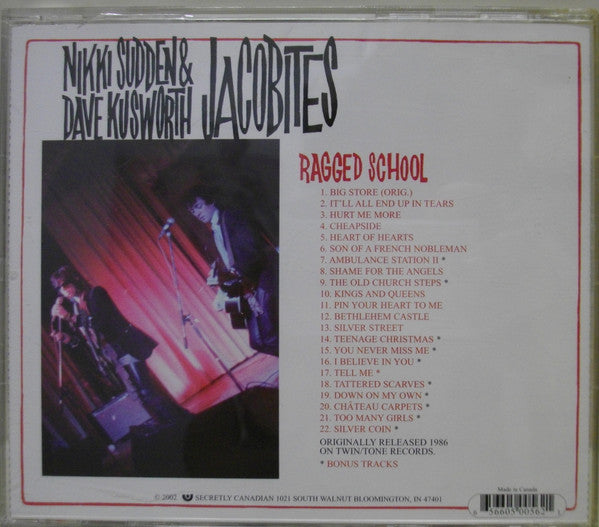 Nikki Sudden & Dave Kusworth, Jacobites* : The Ragged School (CD, Comp, RE)