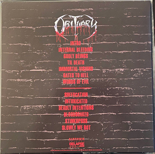 Obituary : Slowly We Rot - Live & Rotting (LP, Cle)