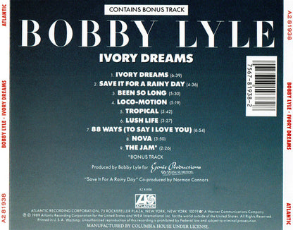 Bobby Lyle : Ivory Dreams (CD, Album, Club)