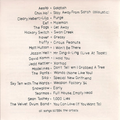 Various : Sounds Around Burlington - A Low-Fi Burlington, VT Compilation (CD, Comp)