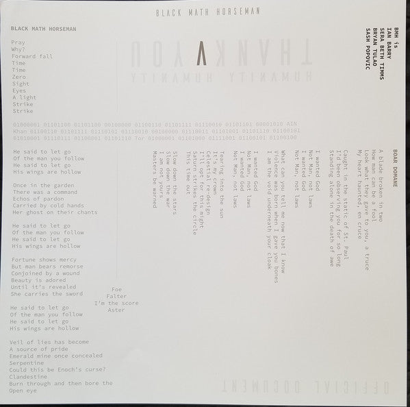 Black Math Horseman : Black Math Horseman (LP, EP, Ltd, Aqu)