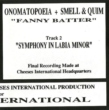 Smell & Quim And Onomatopoeia : Fanny Batter (CD)