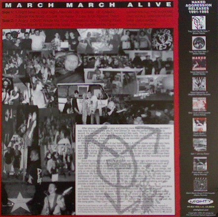 Naked Aggression : March March Alive (LP, Album)