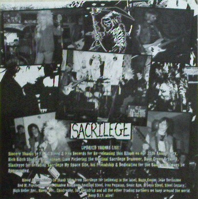 Sacrilege : Behind The Realms Of Madness (LP, Album, RE, RM, Whi)