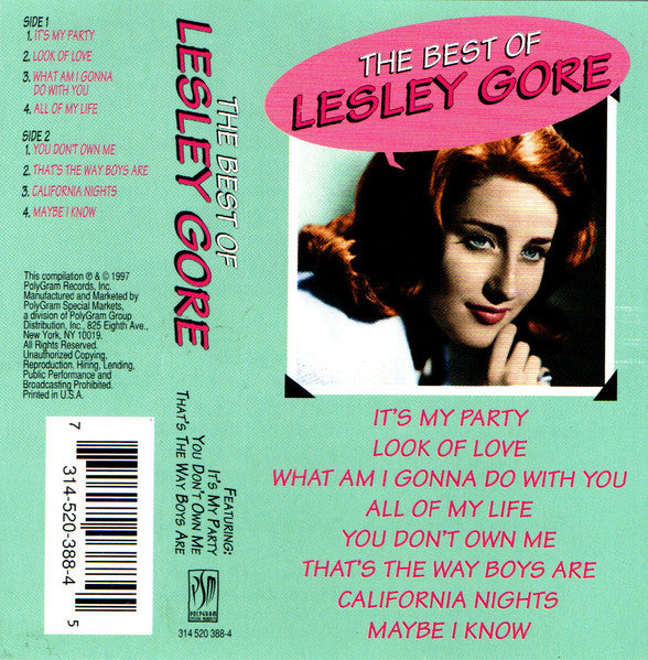 Lesley Gore : The Best Of Lesley Gore (Cass, Album, Comp)