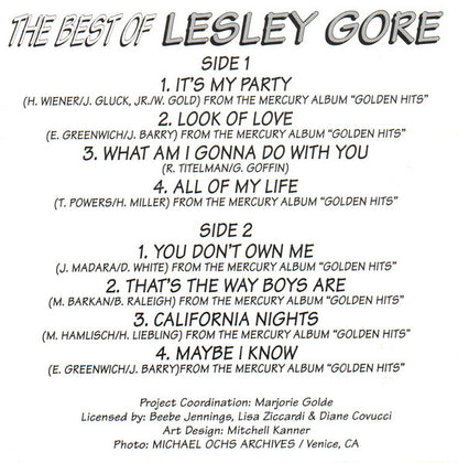 Lesley Gore : The Best Of Lesley Gore (Cass, Album, Comp)