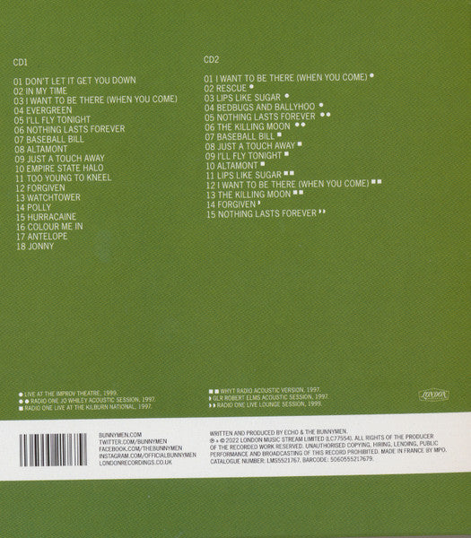 Echo & The Bunnymen : Evergreen  (CD, Album, RE + CD + Dlx, RM, 25t)
