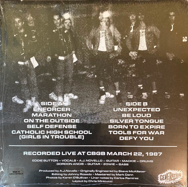 Leeway : Live At CBGB March 22, 1987 (LP, Ltd, Num, Blu)