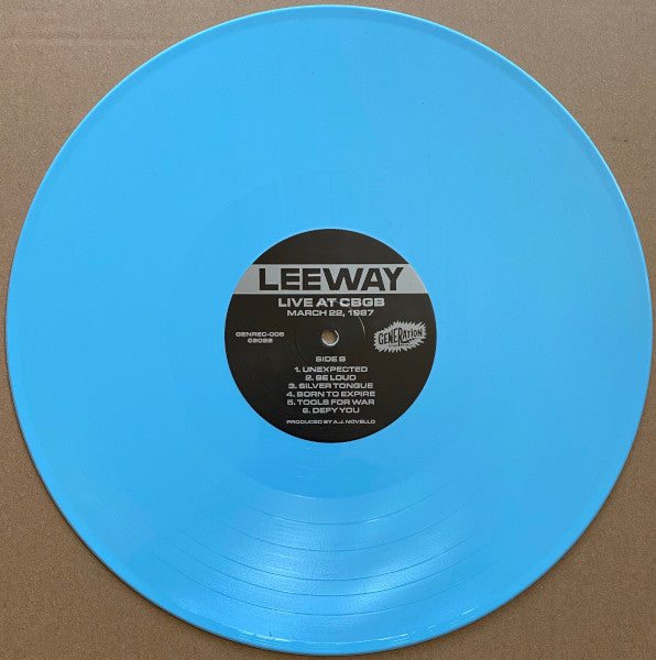 Leeway : Live At CBGB March 22, 1987 (LP, Ltd, Num, Blu)