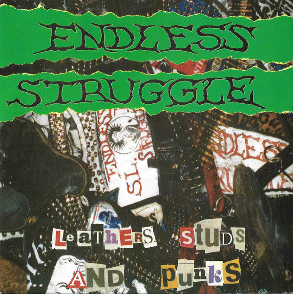 Endless Struggle : Leathers, Studs And Punks (7", Whi)