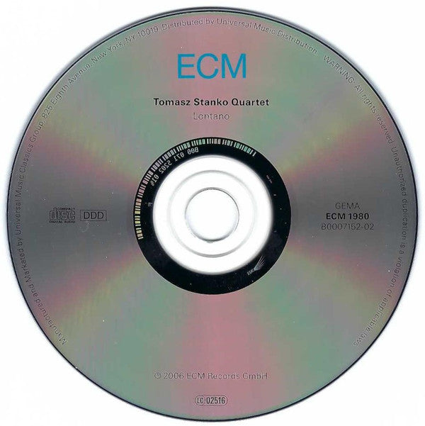 Tomasz Stanko Quartet* : Lontano (CD, Album)