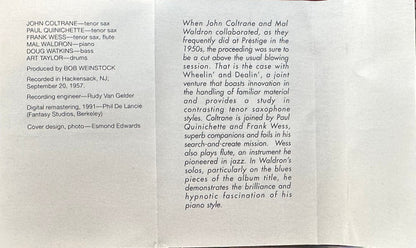 John Coltrane / Frank Wess : Wheelin' And Dealin' (Cass, Album, RE, RM, CrO)