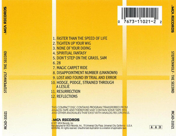 Steppenwolf : The Second (CD, Album, RE, RP)