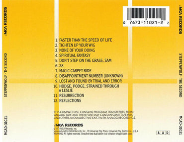 Steppenwolf : The Second (CD, Album, RE, RP)