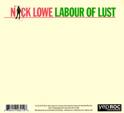 Nick Lowe : Labour Of Lust (CD, Album, RE, RM, Dig)
