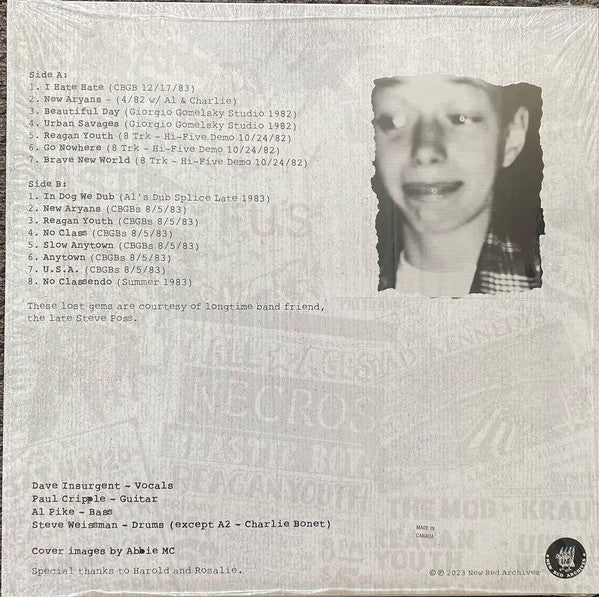 Reagan Youth : The Poss Tapes 1981 - 1984 (LP, Ltd, Blu)