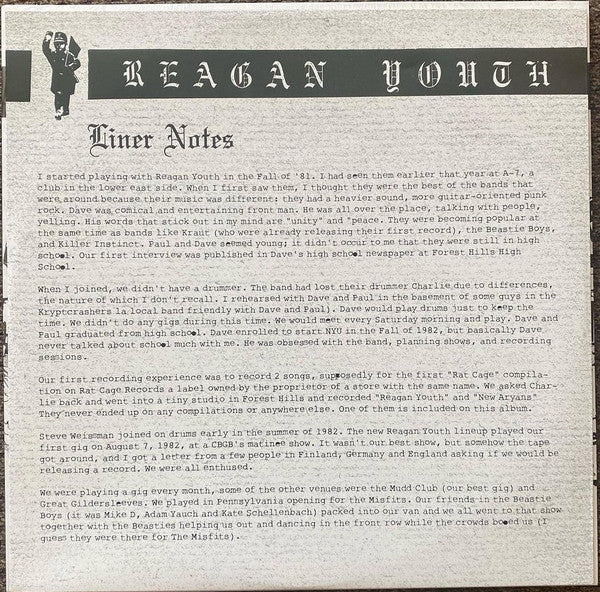 Reagan Youth : The Poss Tapes 1981 - 1984 (LP, Ltd, Blu)
