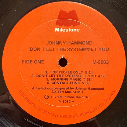 Johnny Hammond : Don't Let The System Get You (LP, Album)