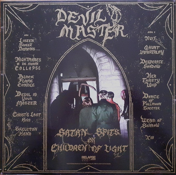 Devil Master : Satan Spits On Children Of Light (LP, Album, RP, Vio)