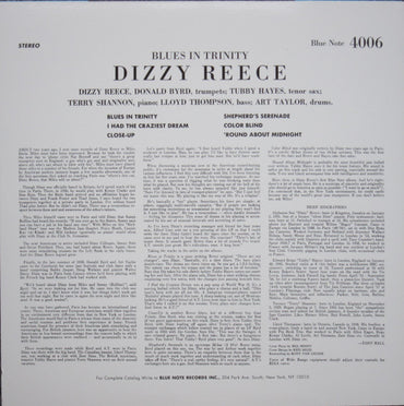 Dizzy Reece : Blues In Trinity (LP, RE, Sco)