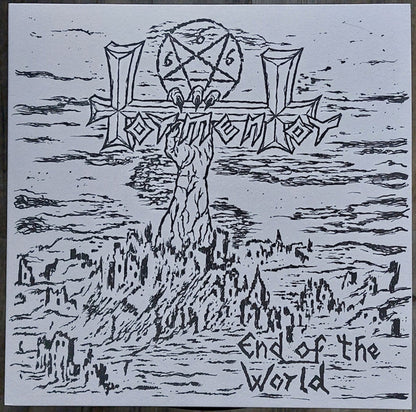 Tormentor (8) : End Of The World (12", MiniAlbum, Ltd, RE, RP, Cle)