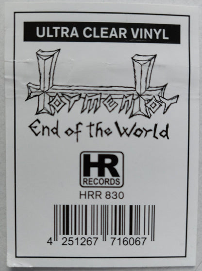 Tormentor (8) : End Of The World (12", MiniAlbum, Ltd, RE, RP, Cle)
