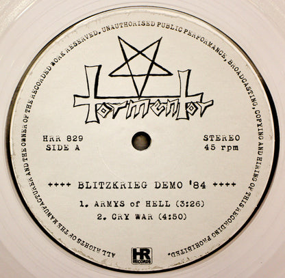 Tormentor (8) : Blitzkrieg Demo '84 (12", Ltd, RE, RP, Cle)
