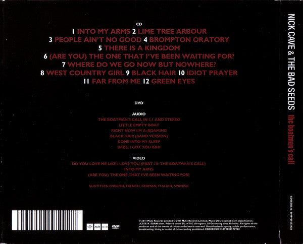 Nick Cave & The Bad Seeds : The Boatman's Call (CD, Album, RE, RM + DVD-V, Multichannel, NTSC)