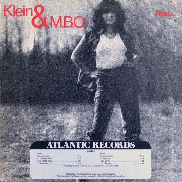 Klein & M.B.O. : First... (LP, Album, SP )