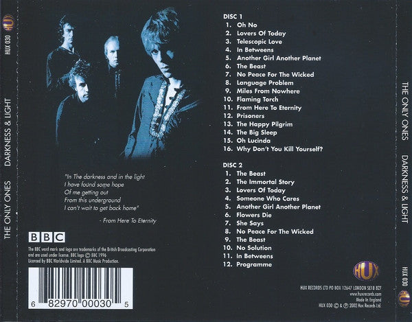 The Only Ones : Darkness & Light (The Complete BBC Recordings) (2xCD, Comp)