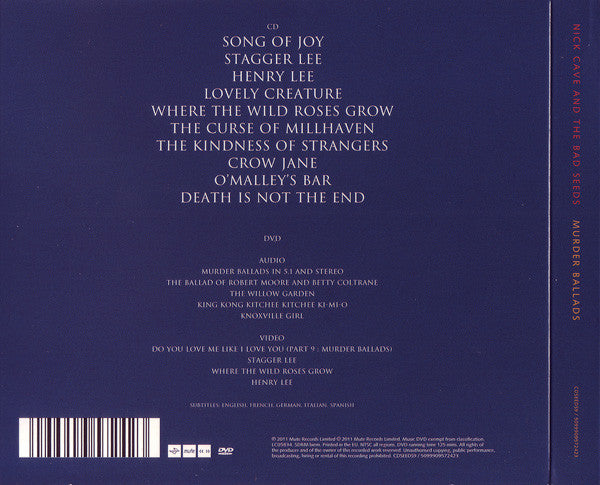 Nick Cave And The Bad Seeds* : Murder Ballads (CD, Album, RE, RM + DVD-V, Multichannel, NTSC)
