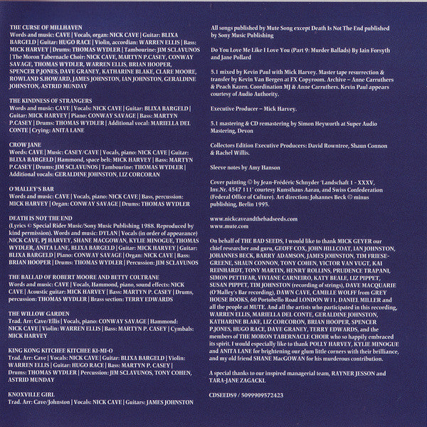 Nick Cave And The Bad Seeds* : Murder Ballads (CD, Album, RE, RM + DVD-V, Multichannel, NTSC)