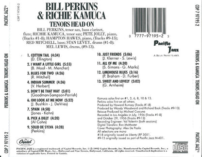 Bill Perkins & Richie Kamuca : Tenors Head-On (CD, Album, Mono, Ltd, RE, RP)