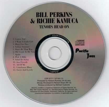 Bill Perkins & Richie Kamuca : Tenors Head-On (CD, Album, Mono, Ltd, RE, RP)