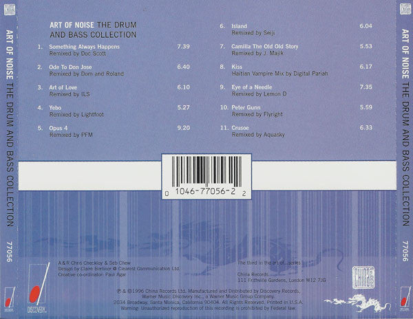 Art Of Noise* : The Drum And Bass Collection (CD, Album)