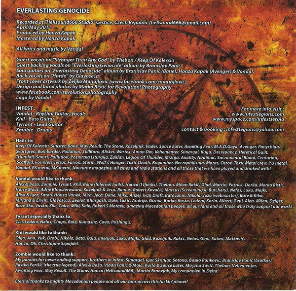 Infest (5) : Everlasting Genocide (CD, Album)
