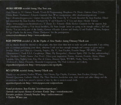 Aura Hiemis / Ego Depths / Sculptor : Synthèse Collectif — The Dark Whormholes (CD, Ltd, Spl)