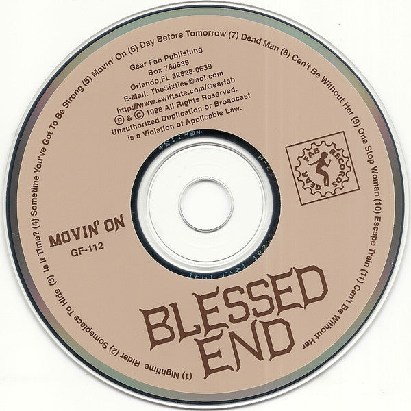 Blessed End : Movin' On (CD, Album, RE, RM)