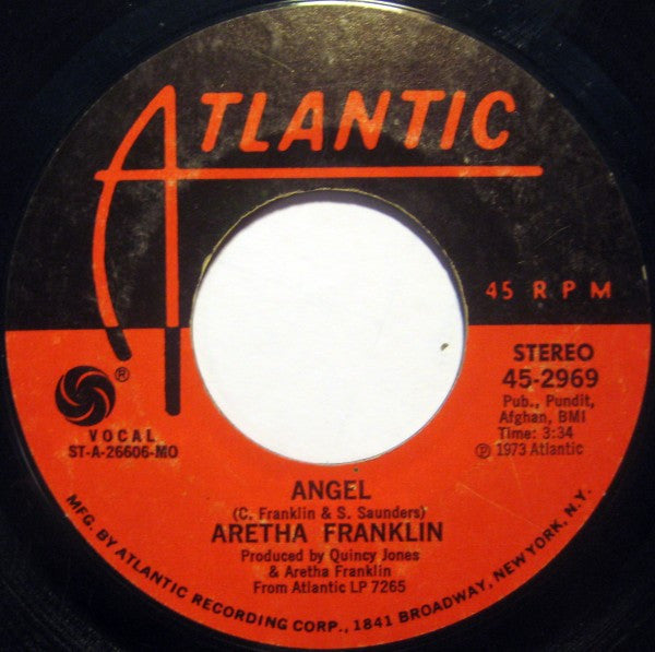 Aretha Franklin : Angel (7", Styrene, MO )