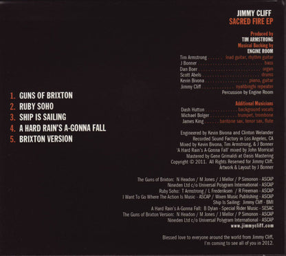 Jimmy Cliff : Sacred Fire EP (CD, EP)